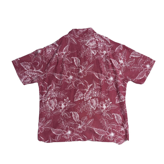 Seapointe® Burgundy Floral Casual Shirt 🌺(XL)