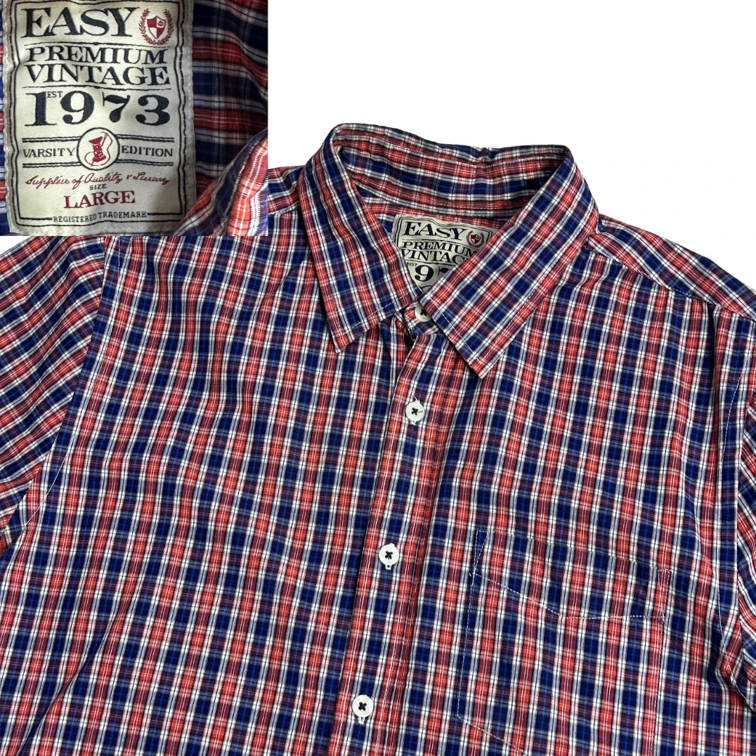 Easy® Red Check Short Sleeve Shirt (L)