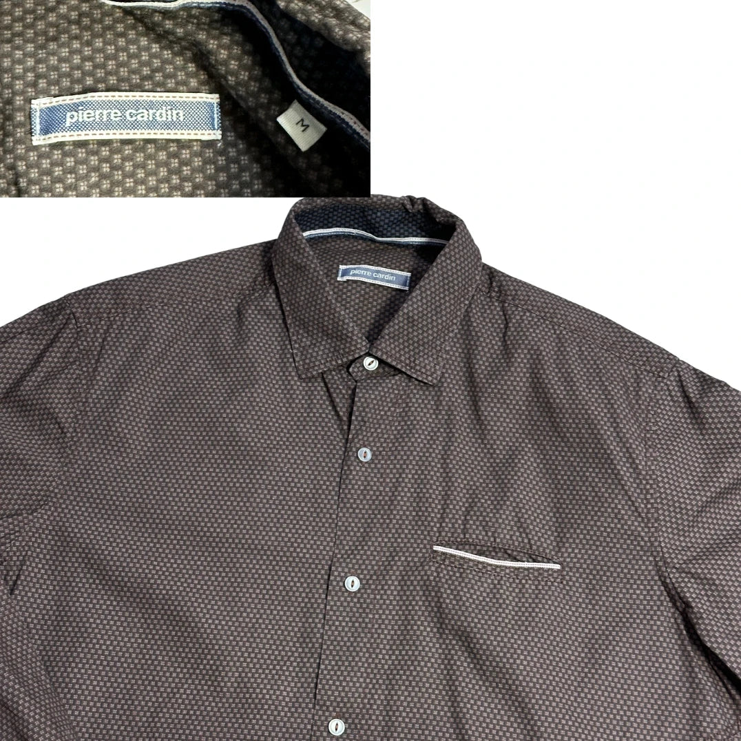 Pierre Cardin® Brown Pattern Formal Shirt(M)