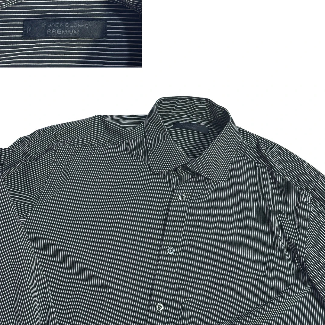Jack & Jones® Black Stripe Formal Shirt (L)