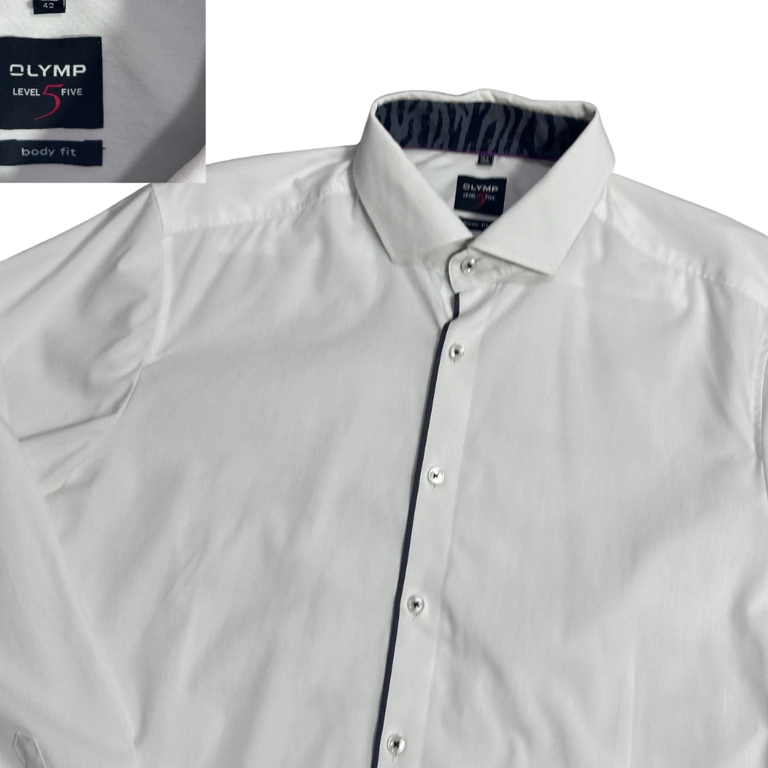 Olymp® White Body Fit Formal Shirt(L)
