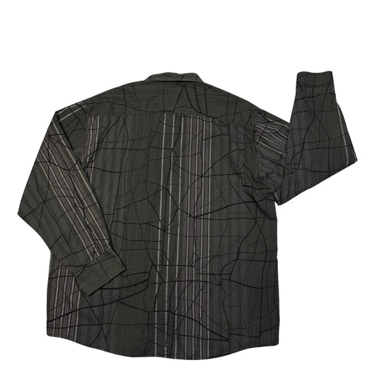 Eighty Eight Platinum® Charcoal Abstract Stripe Shirt (XL)