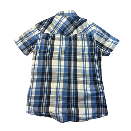 Ben Stone® Blue Plaid Western Shirt (L)