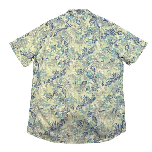 IZOD Saltwater® Mint Floral Short Sleeve Shirt (L)