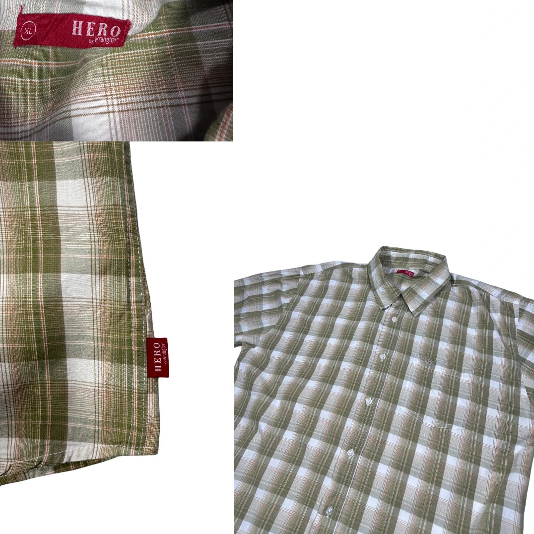 Hero® Olive Check Short Sleeve Shirt (XL)