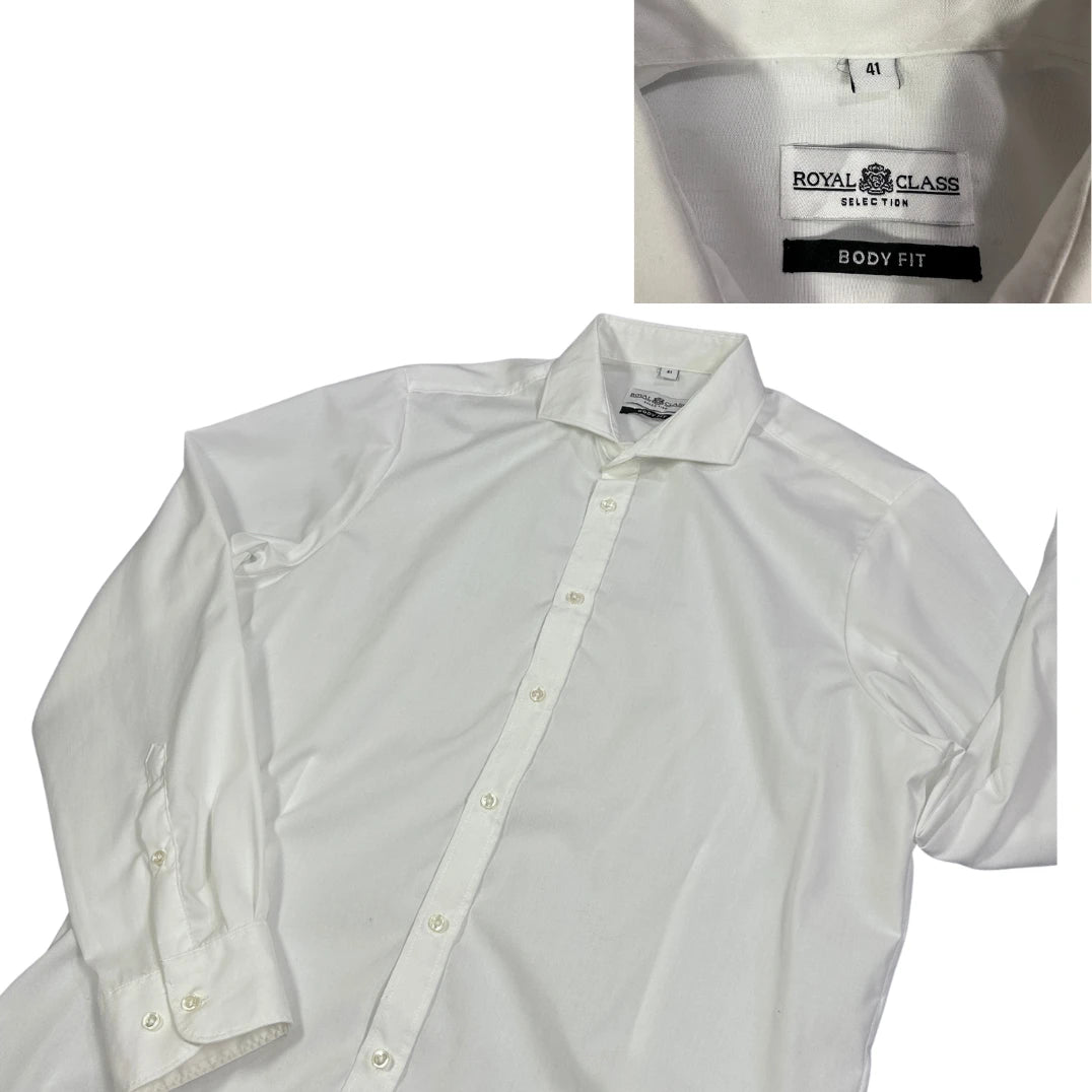 Royal Class® White Body Fit Formal Shirt (L)