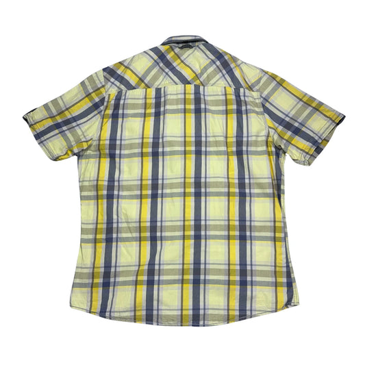 Engbers® Yellow Blue Plaid Casual Shirt (L)