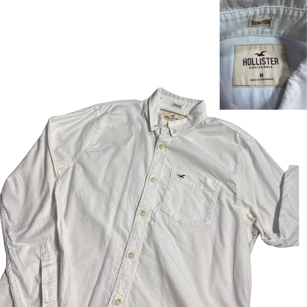 Hollister® White Stretch Casual Shirt (M)