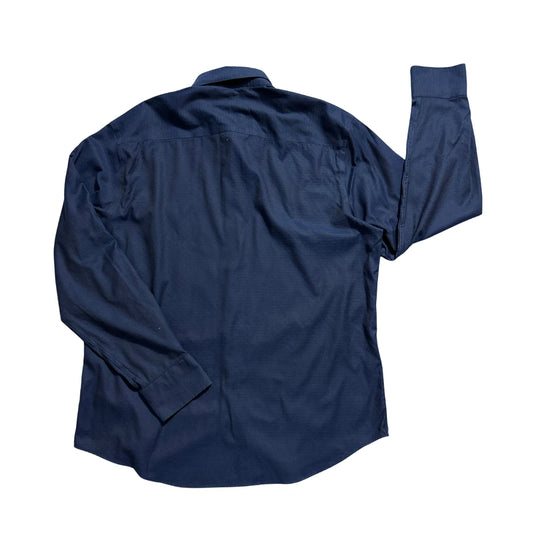 Egara® Navy Non-Iron Dress Shirt(L)