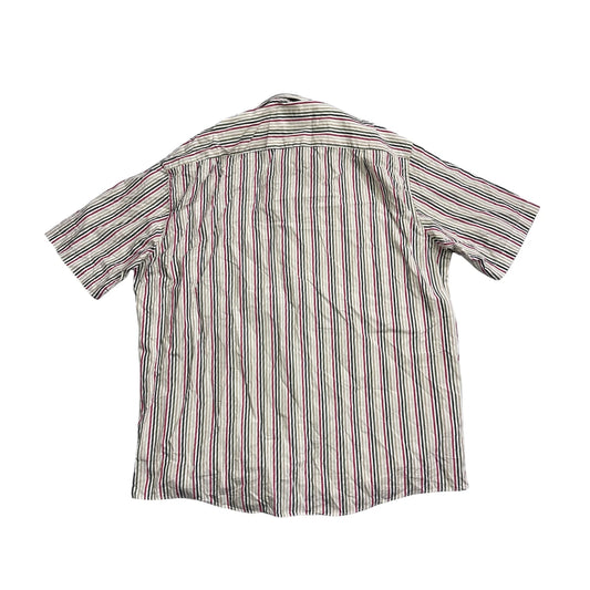 Commander® White Striped Short Sleeve Casual Shirt(XL)