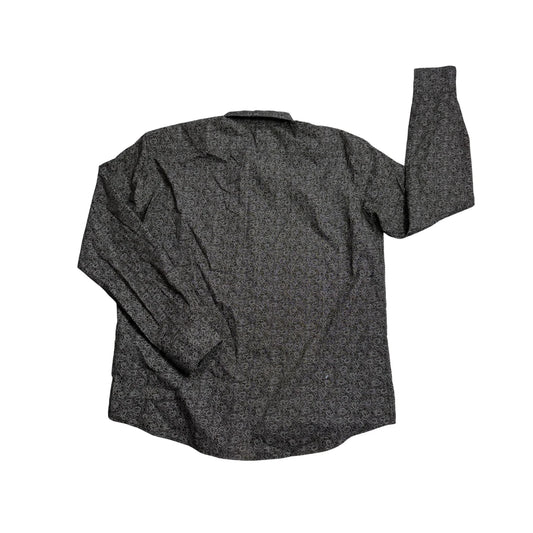 SMOG® Black Paisley Print Casual Shirt(2XL)