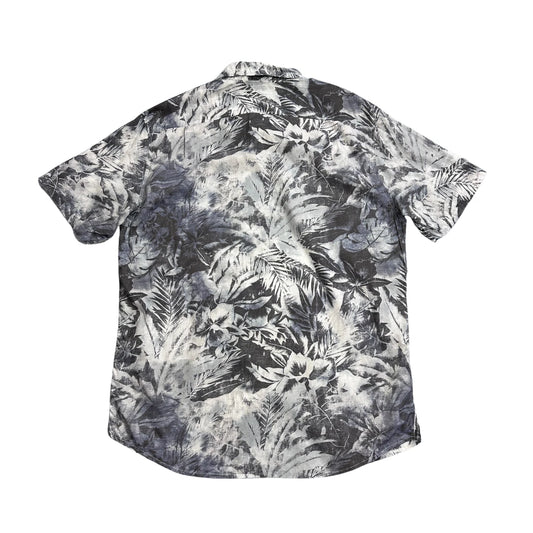 Billabong® Grey Tropical Print Short Sleeve Shirt(XL)