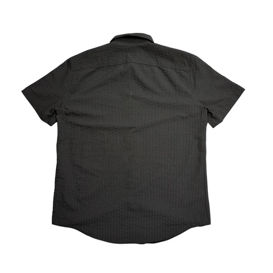 Perry Ellis® Charcoal Textured Short Sleeve Shirt(M)