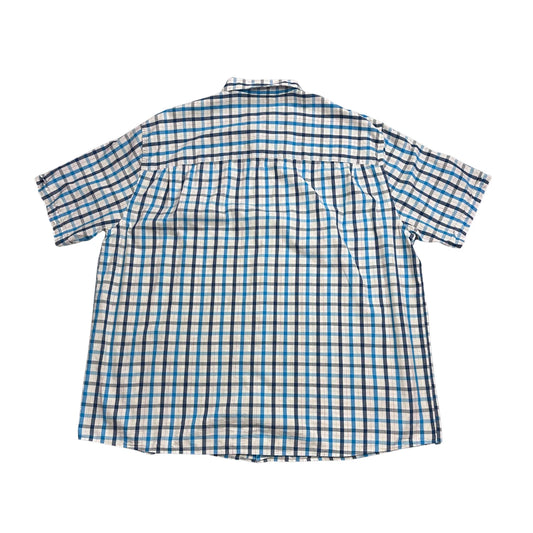 Babista® Blue Checked Short Sleeve Casual Shirt(2XL)