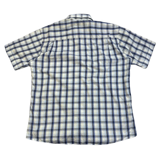 Ben Green® Blue Checked Casual Short Sleeve Shirt(L)