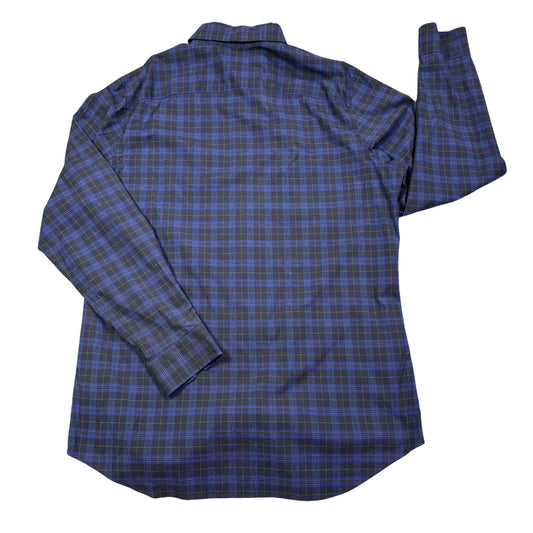 Banana Republic® Blue Plaid Slim Fit Shirt(L)