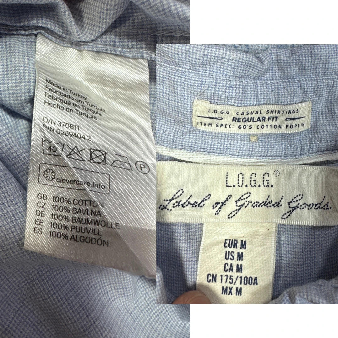 L.O.G.G.® Light Blue Check Shirt(M)