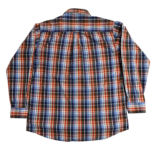 Meantime ® Multi Color Plaid Button Down Shirt 🔵🔴