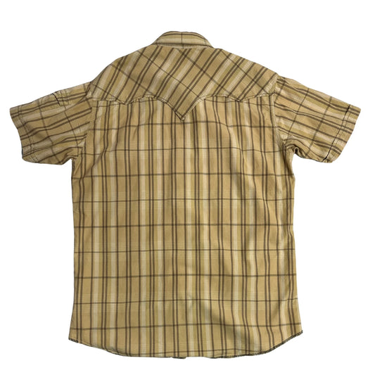 Blend of America ® Beige Plaid Short Sleeve Shirt 🌾
