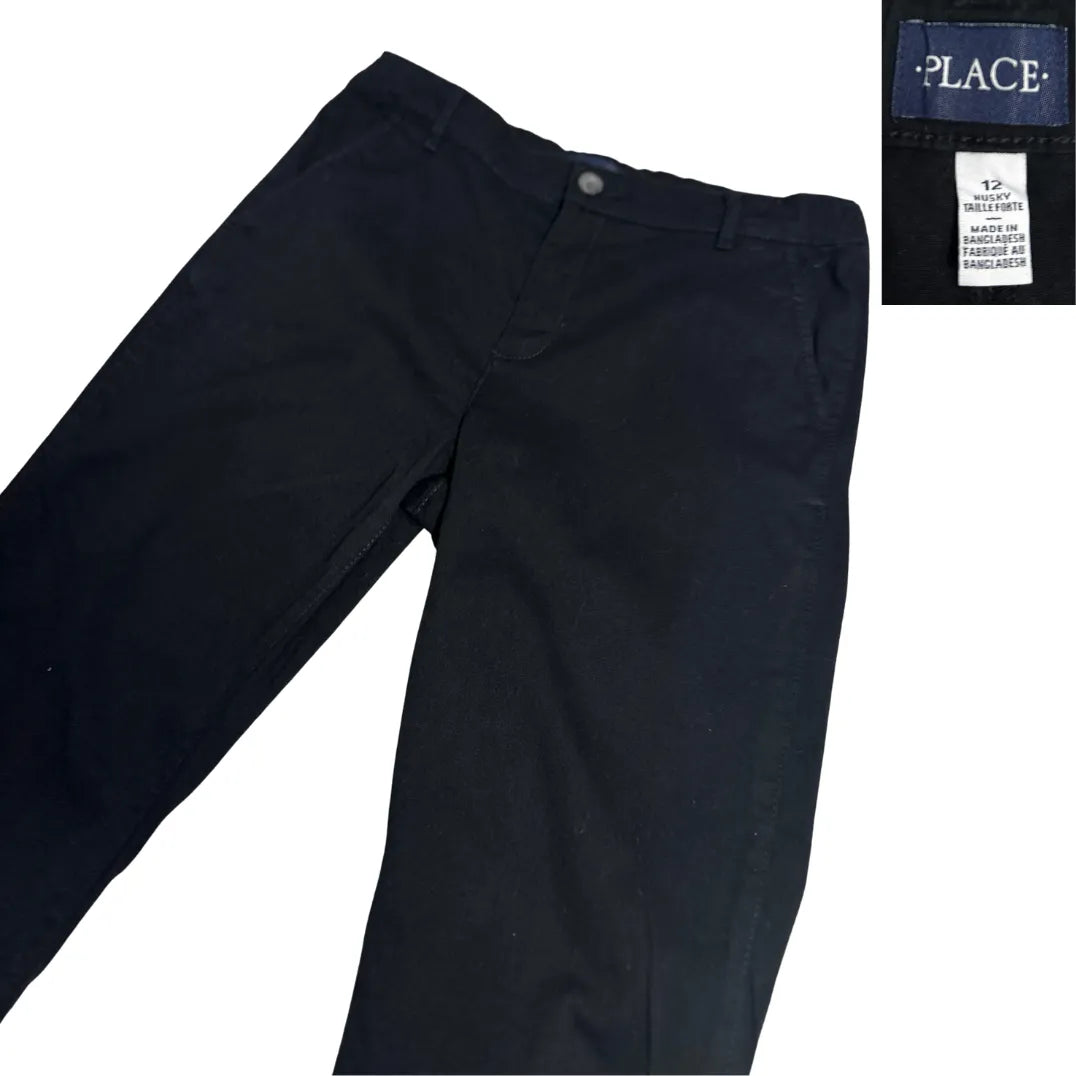 PLACE Classic Black Slim Fit Trousers – Smart Everyday Essential 🖤👖