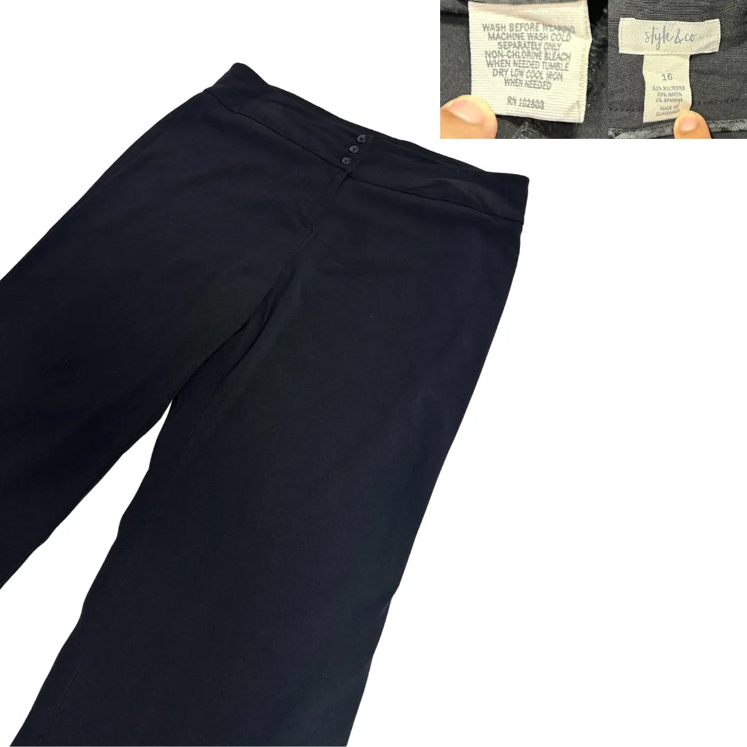 STYLE & CO Classic Black Straight-Leg Trousers ✨