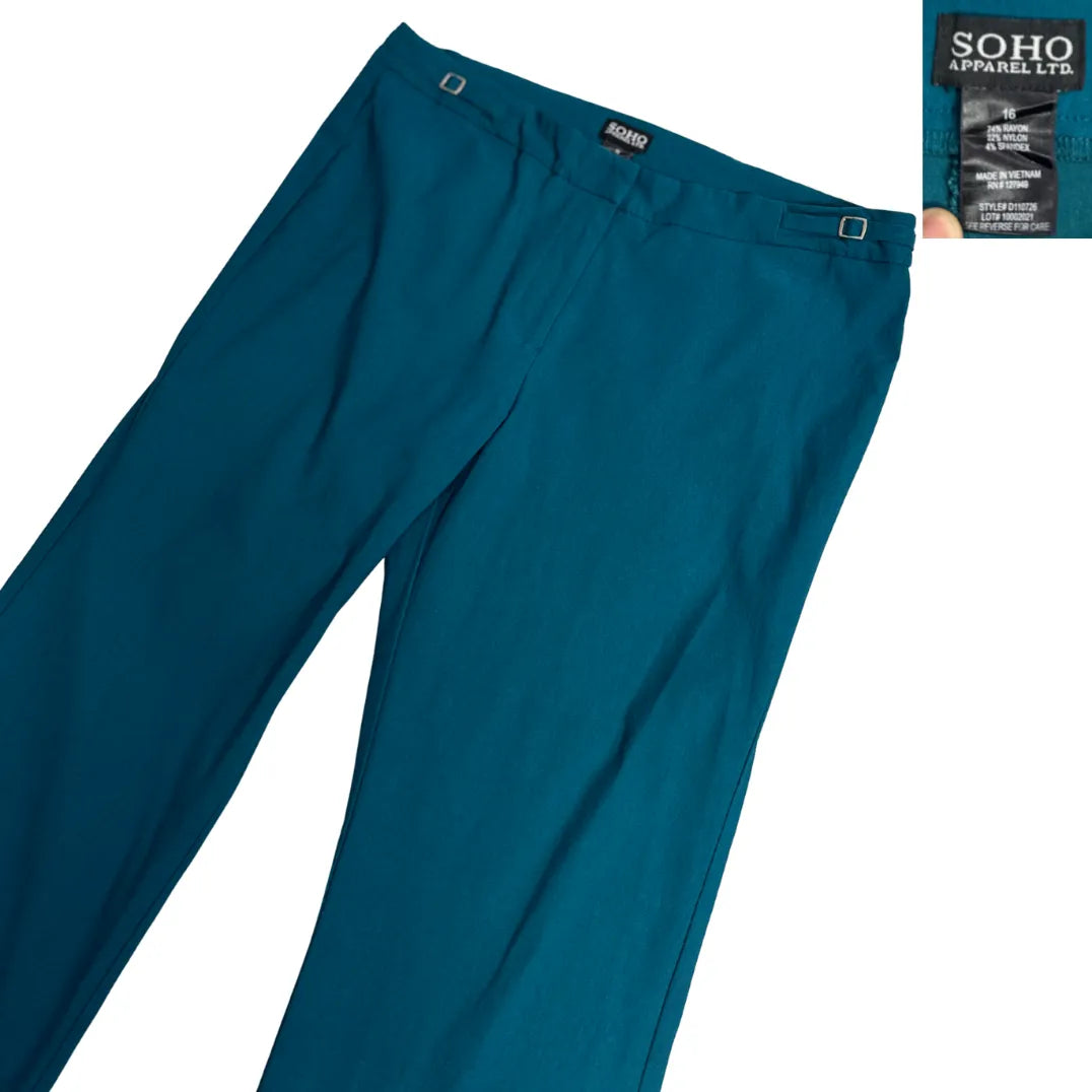 SOHO Apparel Teal Straight Fit Dress Pants 💙✨
