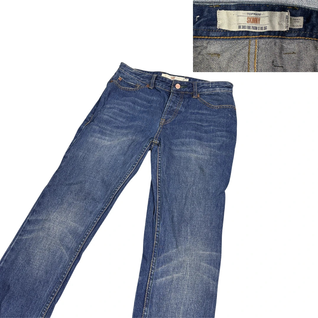 Topman® Blue Skinny Fit Jeans 👖