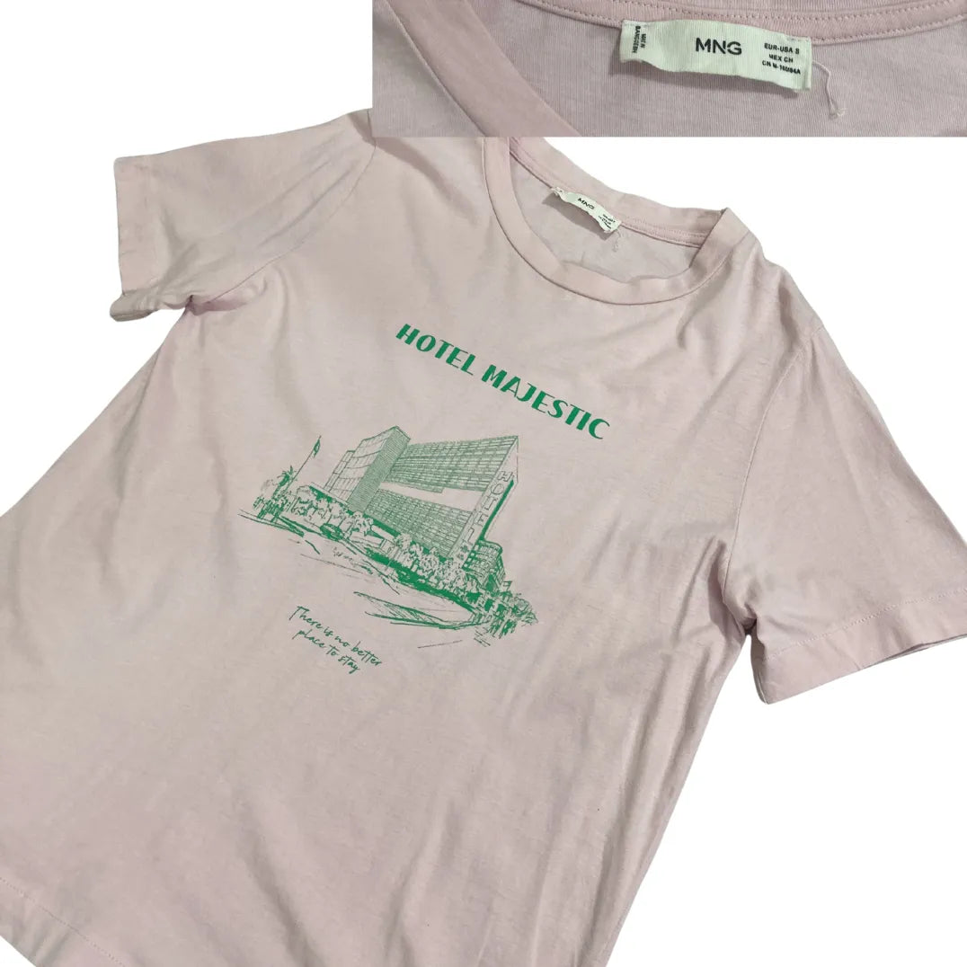 MNG Hotel Majestic Graphic Cotton T-Shirt