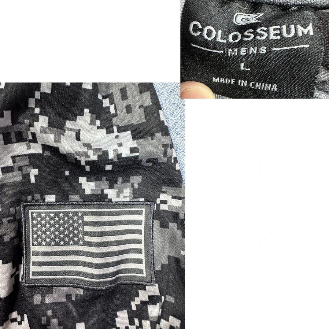 Colosseum® Grey Digital Camo Hoodie-L