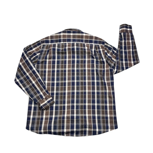 Henderson® Brown Blue Check Casual Shirt(XL)