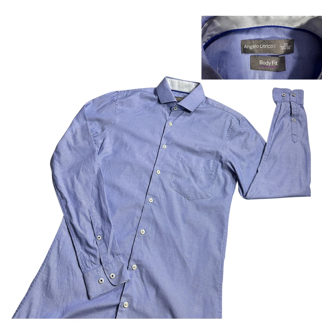 Angelo Litrico® Light Blue Body Fit Dress Shirt(XS)