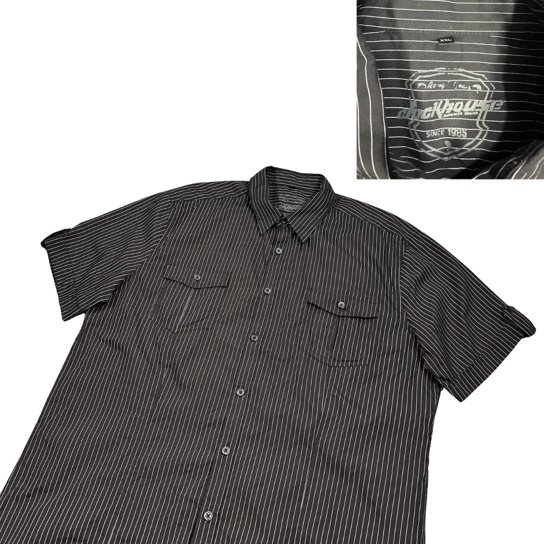 Rocktrail® Black Pinstripe Short Sleeve Shirt(XL)