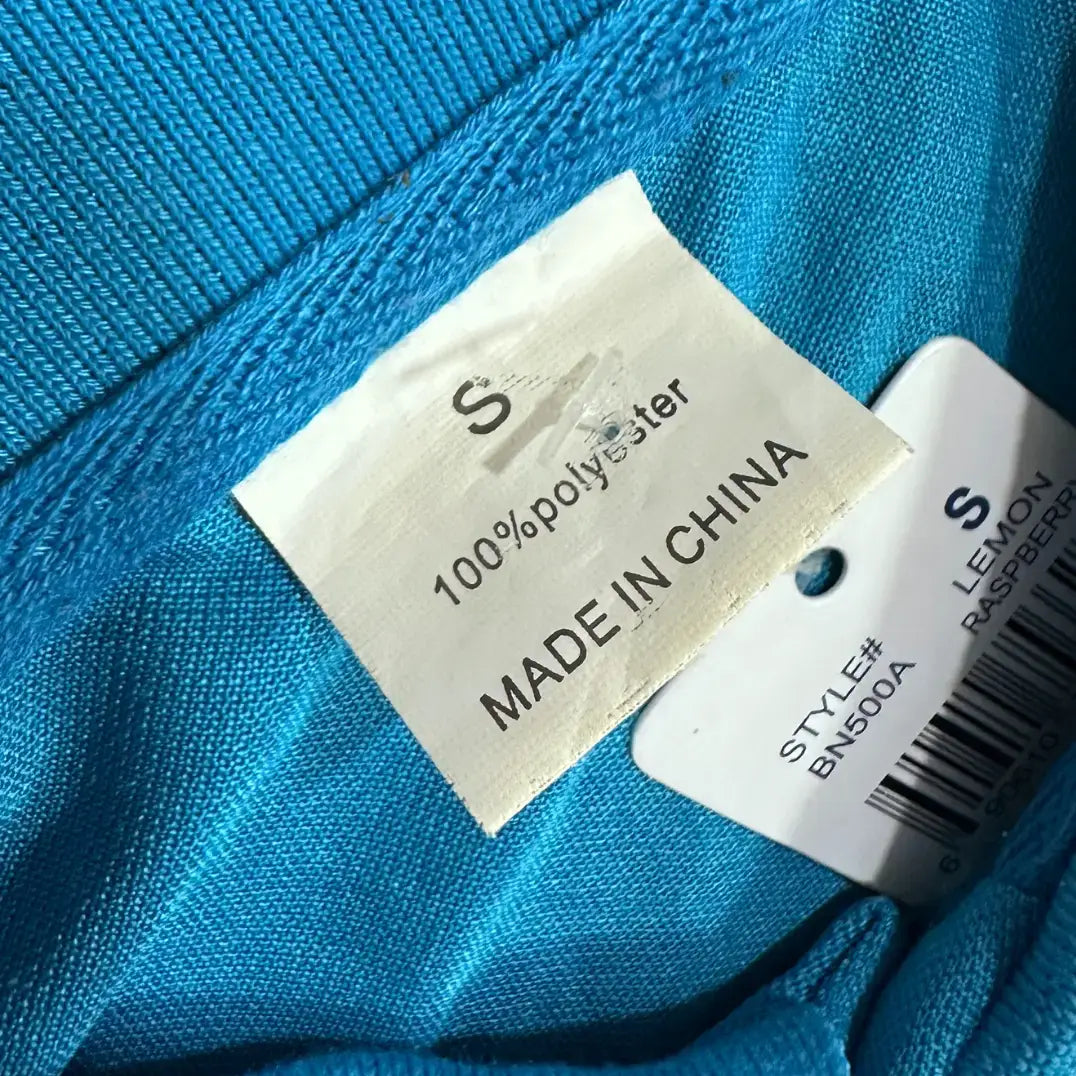 Bright blue polo shirt with a sporty yet casual vibe