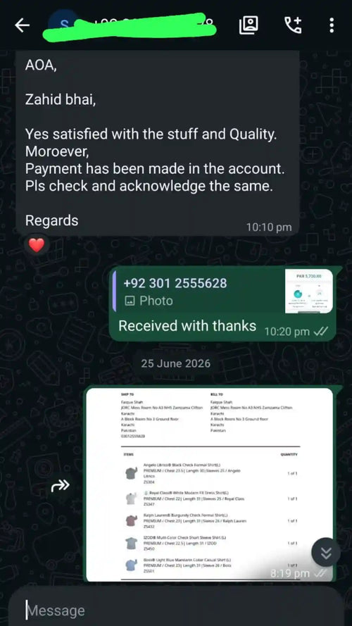 Customer feedback