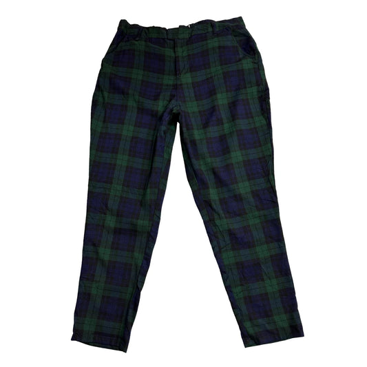 Classic Green Navy Plaid Trousers