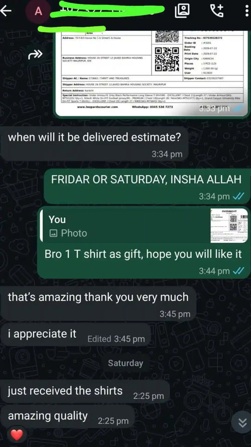 Customer feedback