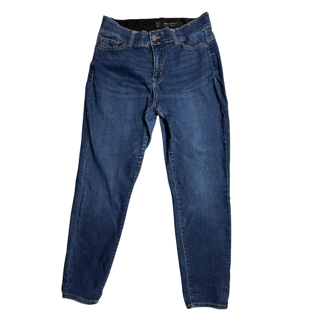 NY & Company Curvy High Waist Blue Denim Jeans