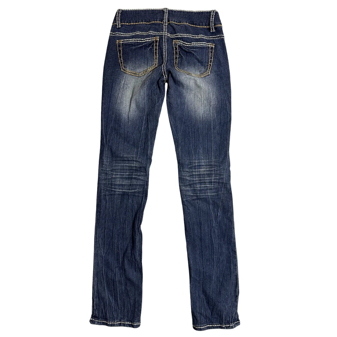 No Boundaries Dark Blue Slim Fit Denim Jeans