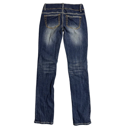 No Boundaries Dark Blue Slim Fit Denim Jeans