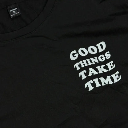 Black Graphic T-Shirt (Good Things Take Time)