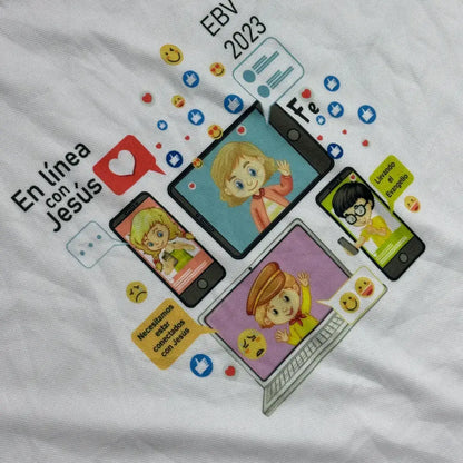 White Graphic T-Shirt (En Línea con Jesús 2023)