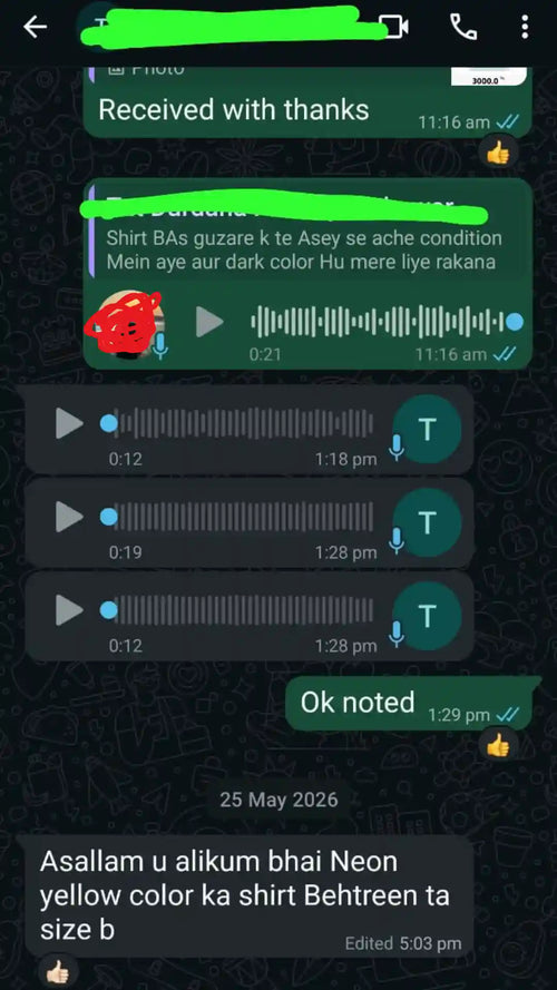 Customer feedback