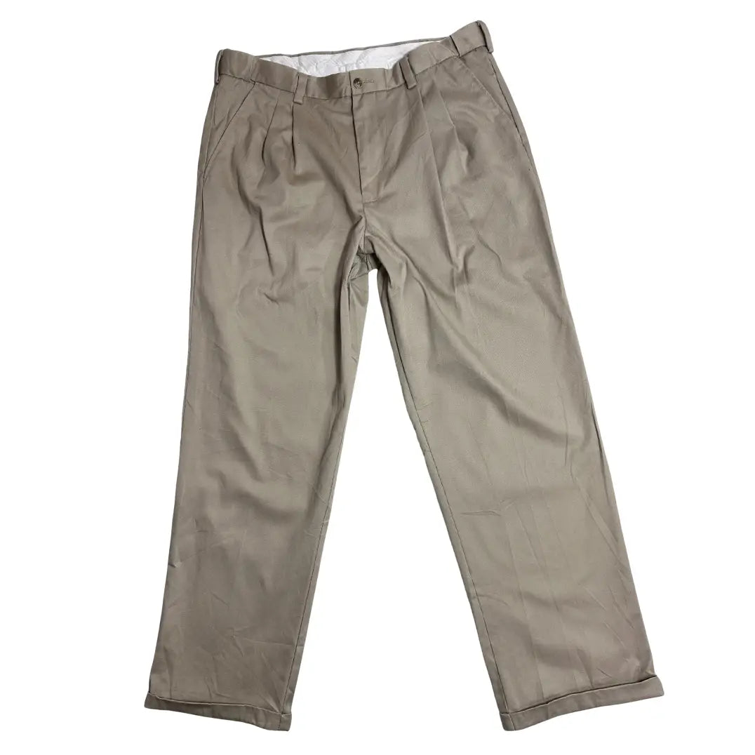 George Beige Cotton Chino Trousers for Men