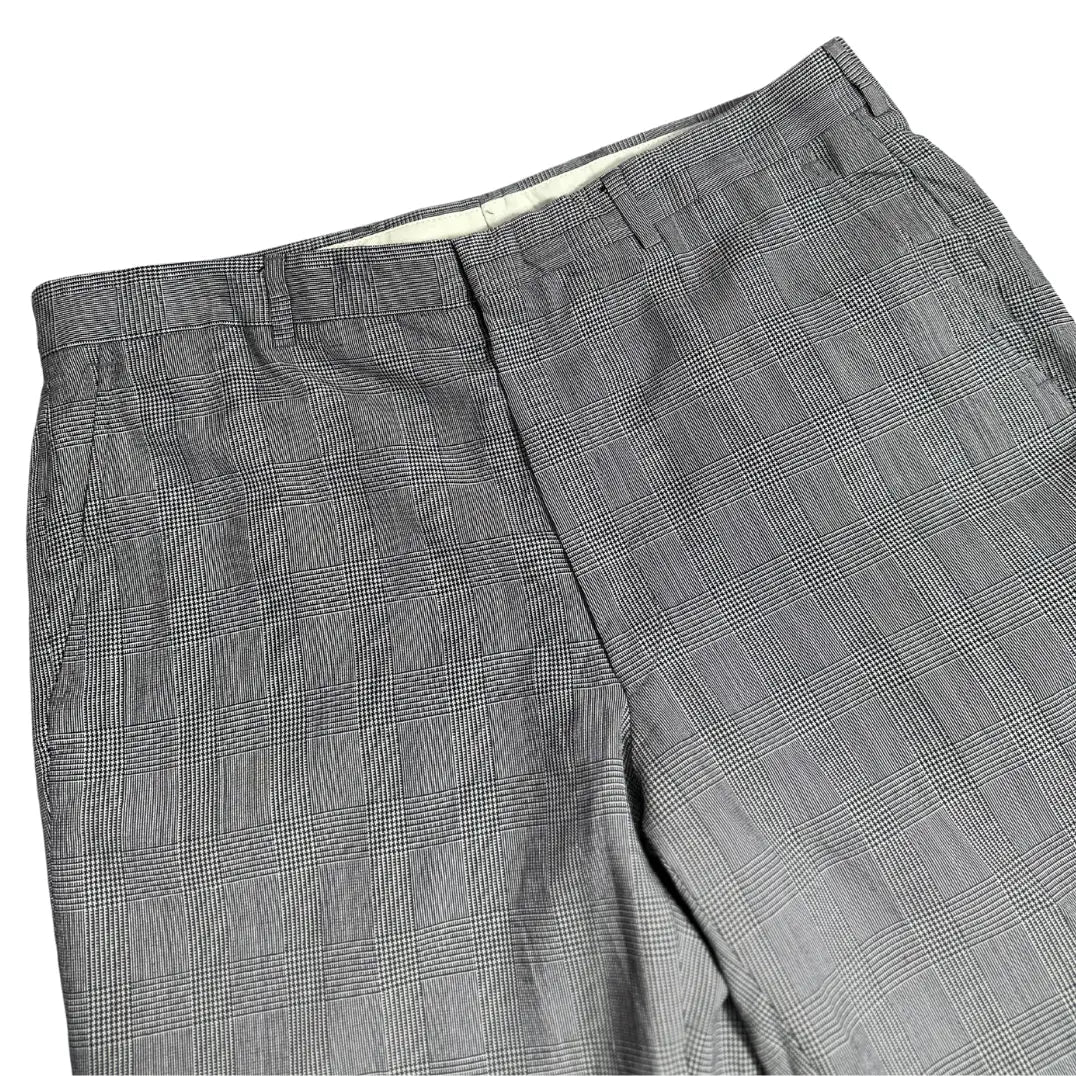 Men’s Grey Checkered Formal Trousers Classic Smart Fit 👔