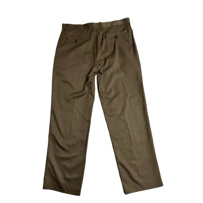 Claiborne Classic Fit Formal Trousers in Olive Brow
