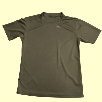 military combat T-shirt in light olive