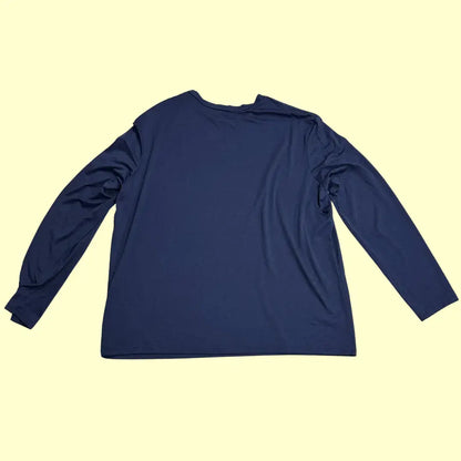 Tarmak basketball long-sleeve shirt in navy blue.