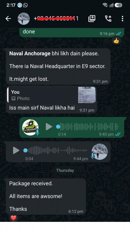 Customer feedback