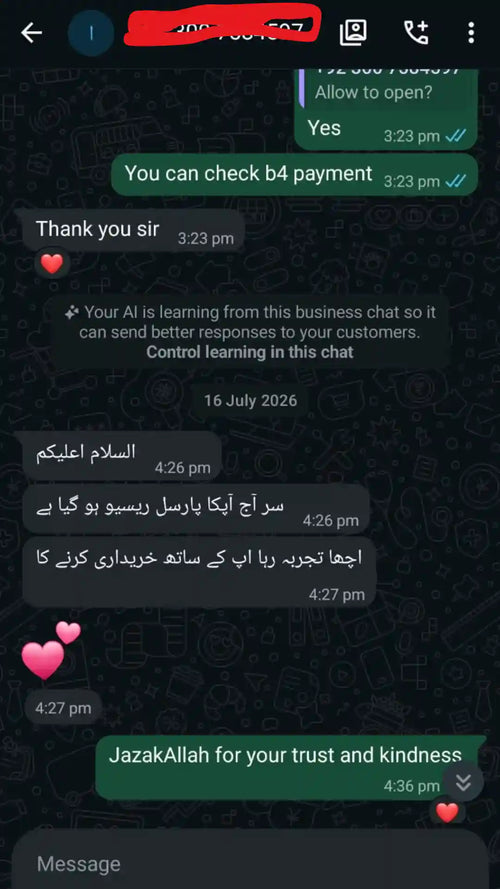 Customer feedback