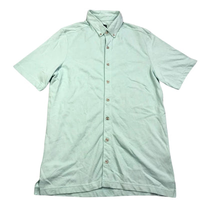 14th & Union® Mint Green Casual Button Down Short Sleeve Shirt(M)